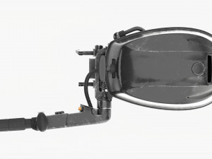 Portable Outboard Boat Motor With Tiller Used Modello 3D