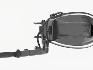 Motor de barco externo port&aacute;til com leme usado Modelo 3D