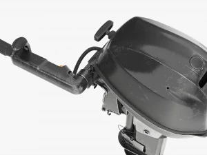 Motor de barco externo port&aacute;til com leme usado Modelo 3D