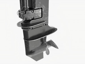 Portable Outboard Boat Motor With Tiller Used Modello 3D