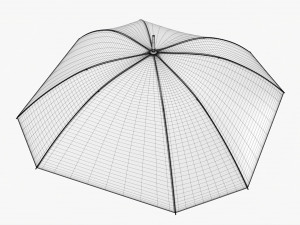 Rectangular Automatic Umbrella Model 3D