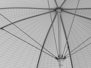 Rectangular Automatic Umbrella Model 3D