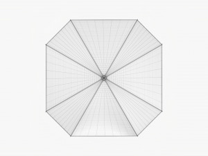 Rectangular Automatic Umbrella Model 3D