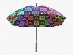 Rectangular Automatic Umbrella Model 3D