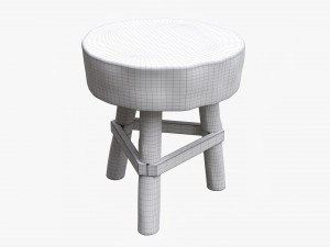Rough Garden Wooden Table 3D Модель