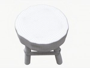 Rough Garden Wooden Table 3D Модель