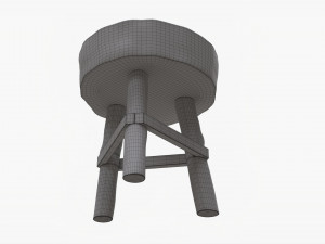 Rough Garden Wooden Table 3D Модель