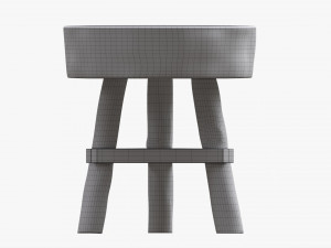 Rough Garden Wooden Table 3D Модель