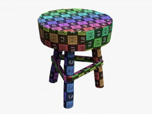 Rough Garden Wooden Table 3D Model