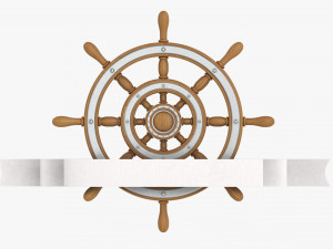 Steering Wheel With Banner 3D 模型
