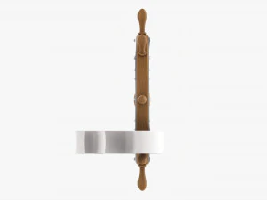 方向盘与横幅 3D 模型