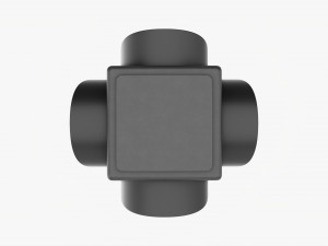 Traffic Lights On Column 3D Модель