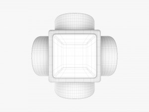 Traffic Lights On Column 3D Модель
