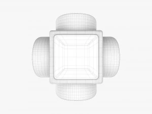 Ampel auf S&auml;ule 3D Modell