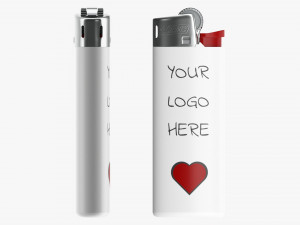 Bic Classic Lighter Mini Mockup Modelo 3D