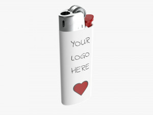Bic Classic Lighter Mini Mockup Model 3D