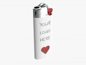 Bic Classic Lighter Mini Mockup 3D Model