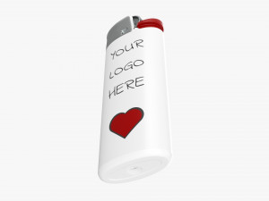 Bic Classic Lighter Mini Mockup Model 3D