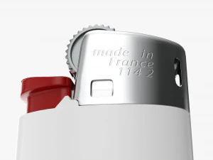 Bic Classic Lighter Mini Mockup 3D Model