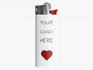 Bic Classic Lighter Mini Mockup 3D Model