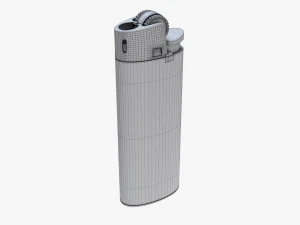 Bic Classic Lighter Mini Mockup 3D Model
