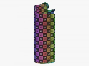 Bic Classic Lighter Mini Mockup 3D Model