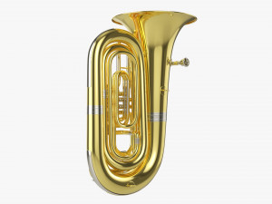 Brass Bell Tuba Model 3D