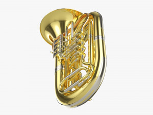 Brass Bell Tuba Model 3D
