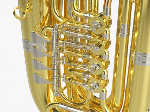Brass Bell Tuba Model 3D