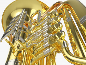 Brass Bell Tuba Model 3D