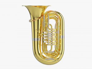 Brass Bell Tuba Model 3D