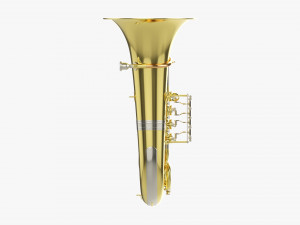 Brass Bell Tuba Model 3D