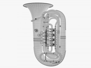 Brass Bell Tuba Model 3D