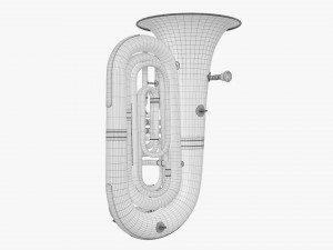 Brass Bell Tuba Model 3D