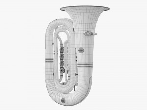 Brass Bell Tuba Model 3D