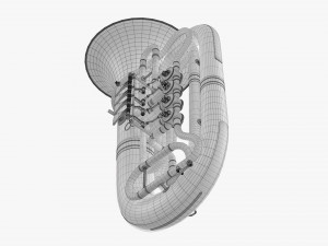 Brass Bell Tuba Model 3D