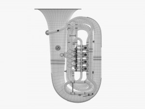 Brass Bell Tuba Model 3D