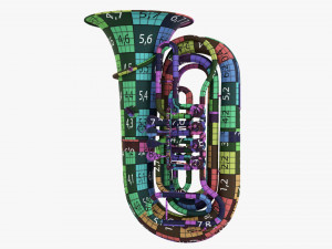 Brass Bell Tuba Model 3D