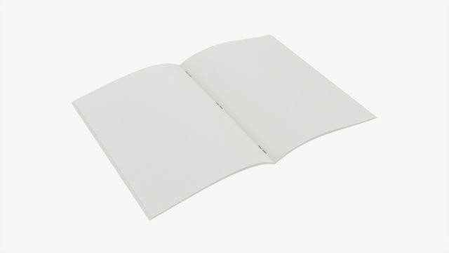 Brochure Guide Book 04 Open 3D Model .c4d .max .obj .3ds .fbx .stl .blend 