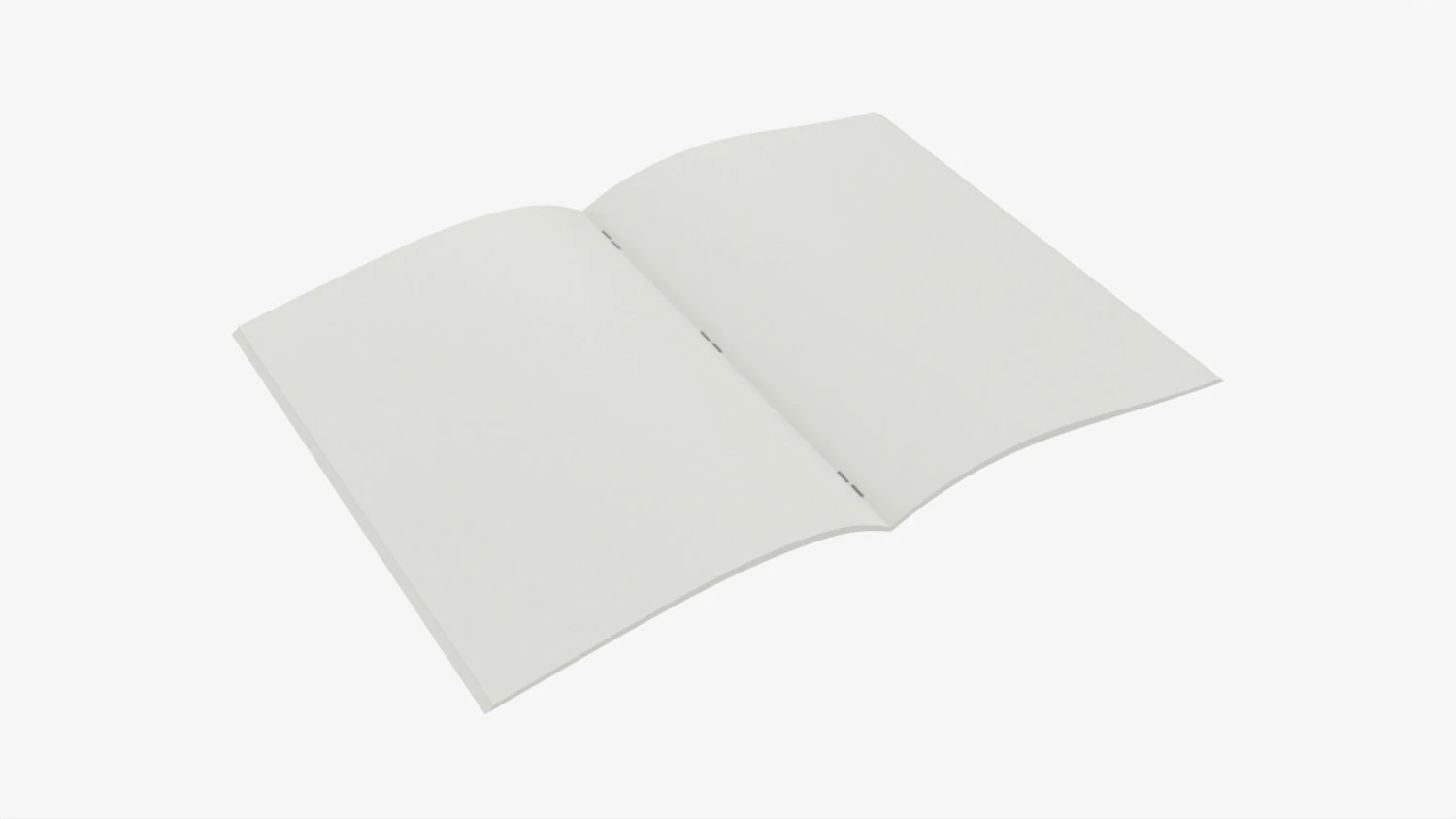 Brochure Guide Book 04 Open 3D Model .c4d .max .obj .3ds .fbx .stl .blend