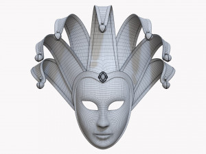 Carnival Venetian Mask 02 Model 3D