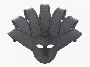 Carnival Venetian Mask 02 Model 3D