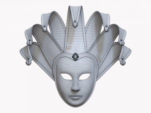 Carnival Venetian Mask 02 Model 3D