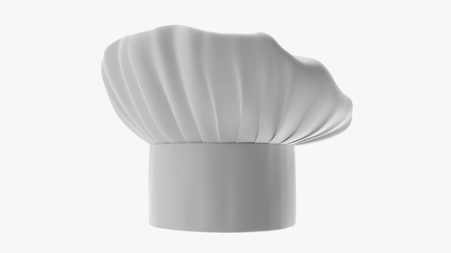 Chef Hat 3D Model .c4d .max .obj .3ds .fbx .stl .blend 