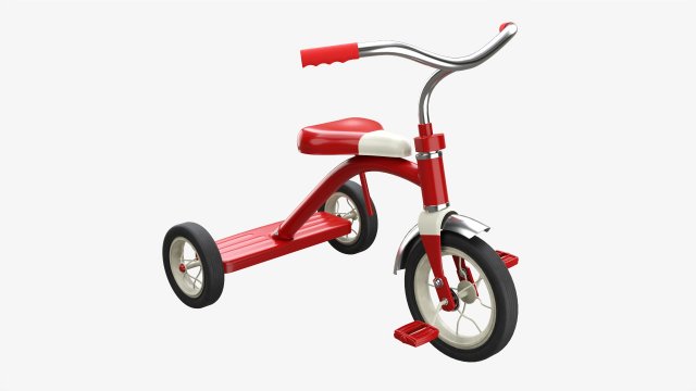 Children Tricycle 3D Model .c4d .max .obj .3ds .fbx .stl .blend 