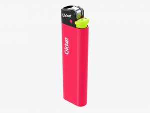 Cricket Flint Pocket Lighter 02 Fluo Model 3D