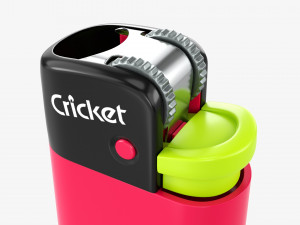 Cricket Flint Pocket Lighter 02 Fluo Model 3D