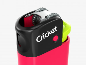 Cricket Flint Pocket Lighter 02 Fluo Model 3D