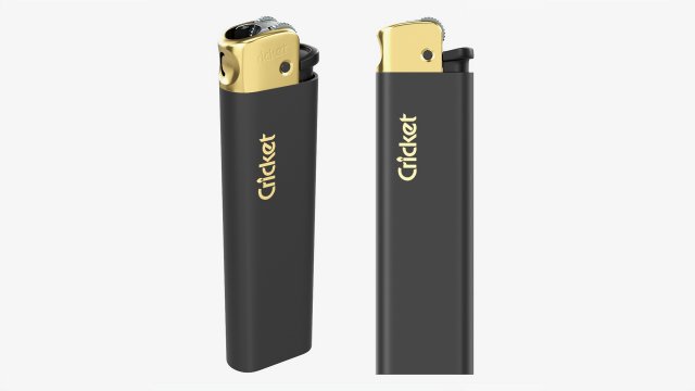 Cricket Flint Pocket Lighter 02 Matt 3D-Modell .c4d .max .obj .3ds .fbx .stl .blend 