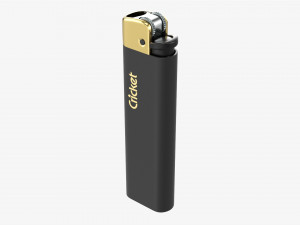 Cricket Flint Pocket Lighter 02 Matt 3D-Modell